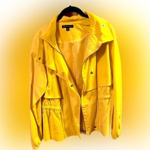 Yellow INC jacket. Thick material, warm perfect for a cool spring day.
